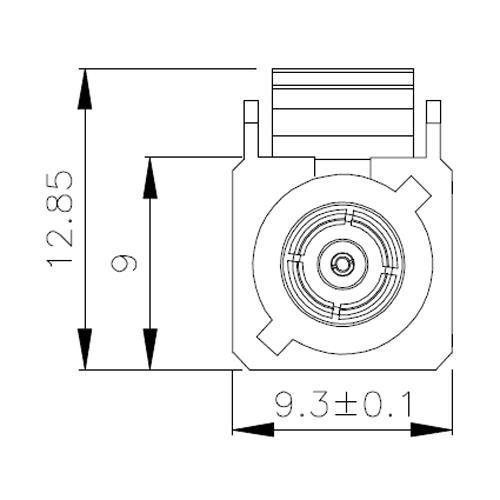 FAKRA GPS stik Hun crimp RG 174/316 kabel - Farve Blå