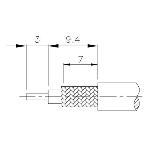 N han crimp RG58, RF195, HF195