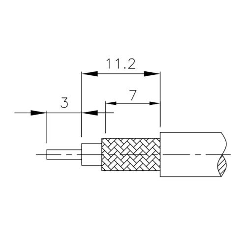 TNC RP Jack crimp RG58 / RF195