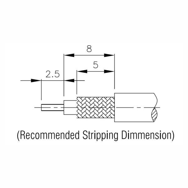 SMB hun R/A Crimp RG174, RG316