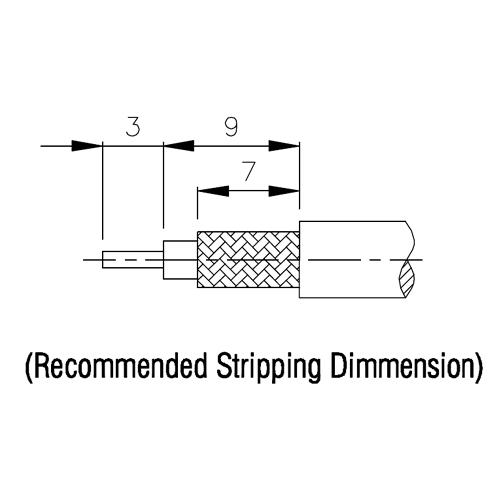 SMA RP han crimp RG58, RF195, HF195