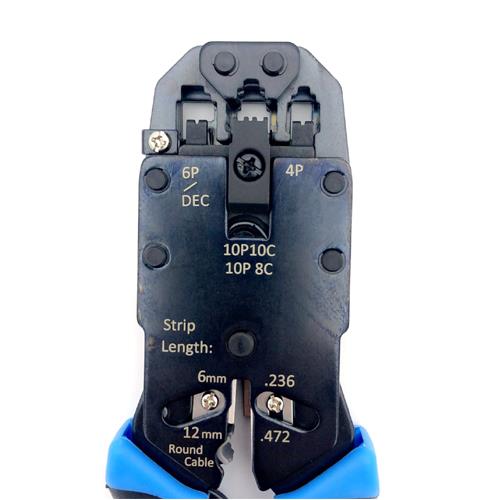 Crimptang til 4-6-8-10  pol modular stik  type: HT-200AR
10P10C,10P8C,6P6C,6P4C,4P4C & 
4P2C Plugs,DEC/Off Set Plug-6P6C