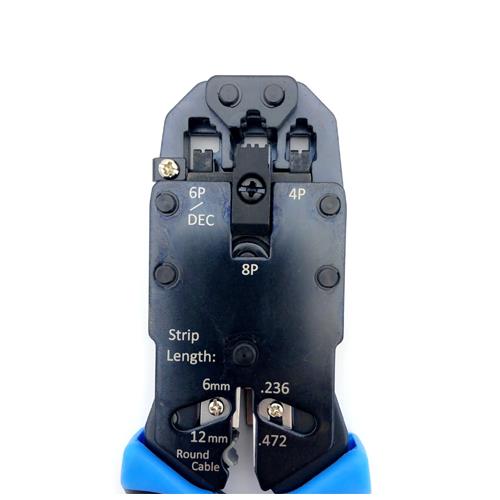 Crimptang til 4-6-8  pol modular stik  type: HT-2008AR
8P8C/RJ-45, 6P6C/RJ-12,6P4C/RJ114P4C & 
4P2C & DEC/OFF SET PLUG-6P6C