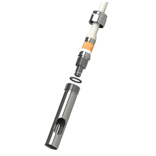 Antenne adapter rør  ADR-0 metal  1' - 1,14" Adapter rør med sidehul