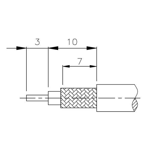 N hun crimp RG58, RF195, HF195