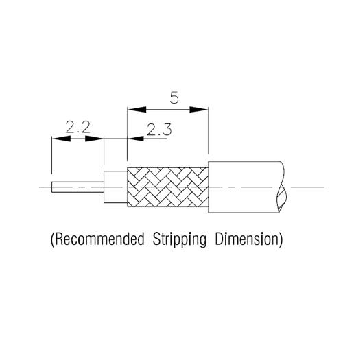 SMA hun crimp RG174/U, 188A/U, 316/U