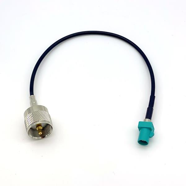 Kabel RG174U - 0,20M. Fakra - Grøn han - UHF han