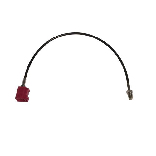 Kabel RG174U - 250 mm. Fakra vinrød hun - SMA Hun