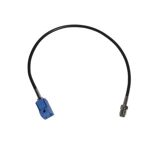 Kabel RG174U - 250 mm. Fakra blå hun - SMA Hun