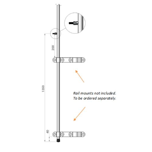 Base / Marine Antenne 1,4 - 30 MHz - HF8000 TX/RX  (3 delt)