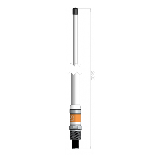 GF 2-3 156-162,5 MHz 3 dB excl omløber ( UHF stik)  Ø18 glasfiberrør
