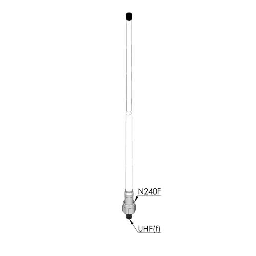 GF - CX3 5/8 - 156-162,5 MHz - 3 dB
UHF-female connector, excl omløber