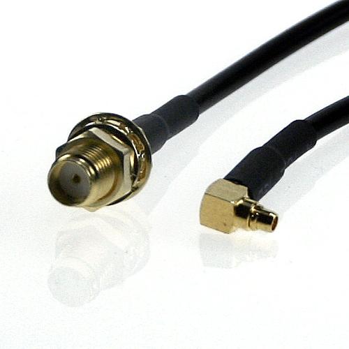 Kabel RG174U - 0,15 M.SMA hun chassis - MMCX vinkel