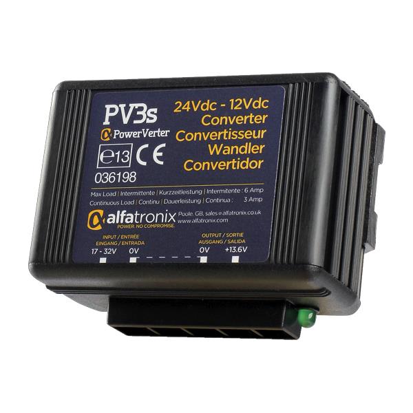 Converter 24/12 Volt 3-6 Amp 
Alfatronix  PV3s