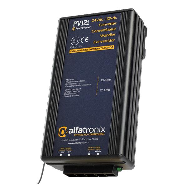Converter Galvanisk 24/12 Volt 12-18 Amp
Alfatronix PV12i