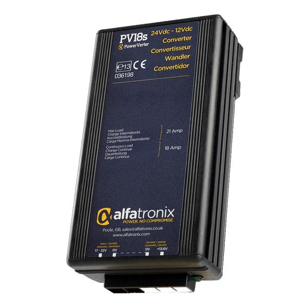 Converter 24/12 Volt 18-21 Amp 
Alfatronix PV18s