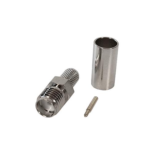 SMA RP Jack crimp RG58 / RF195