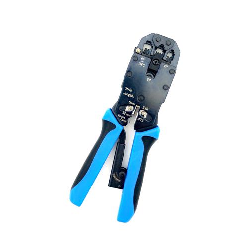 Crimptang til 4-6-8  pol modular stik  type: HT-2008AR
8P8C/RJ-45, 6P6C/RJ-12,6P4C/RJ114P4C & 
4P2C & DEC/OFF SET PLUG-6P6C