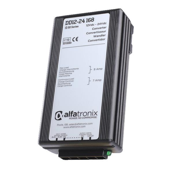 Converter 12-24 Volt 7-9 Amp
Alfatronix DD12-24 168 DC/DC