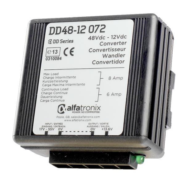 Converter 48/12 Volt 6-8 Amp
Alfatronix DD48-12 072