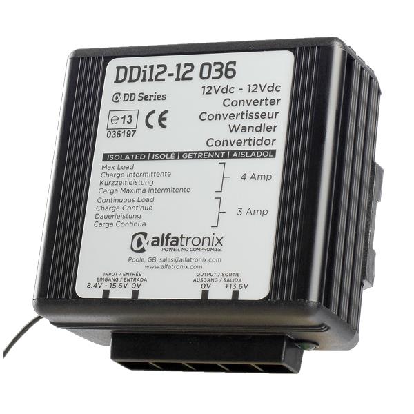 Converter Galvanisk 12/12 Volt 3-4 Amp
Alfatronix DDI12-12 036