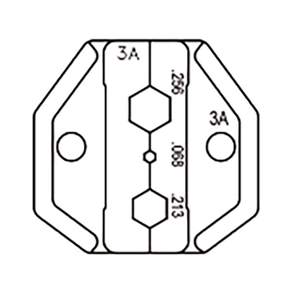 Crimp kæber HT-3A (HT-336A) RG58, 59, 62 6.50/1.73/5.41mm / 256”/.068”/.213”