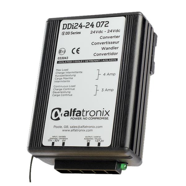 Converter Galvanisk 24/24 Volt 3-4 Amp
Alfatronix DDI24-24 072