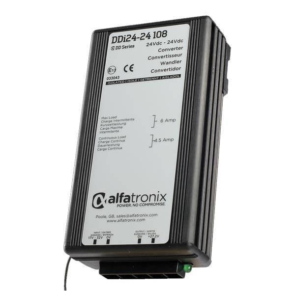 Converter Galvanisk 24/24 Volt 4,5-6 Amp
Alfatronix DDI24-24 108