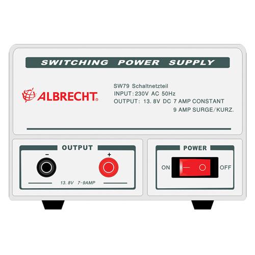 Strømforsyning 220 V - 13,8 V / 7-9 Amp